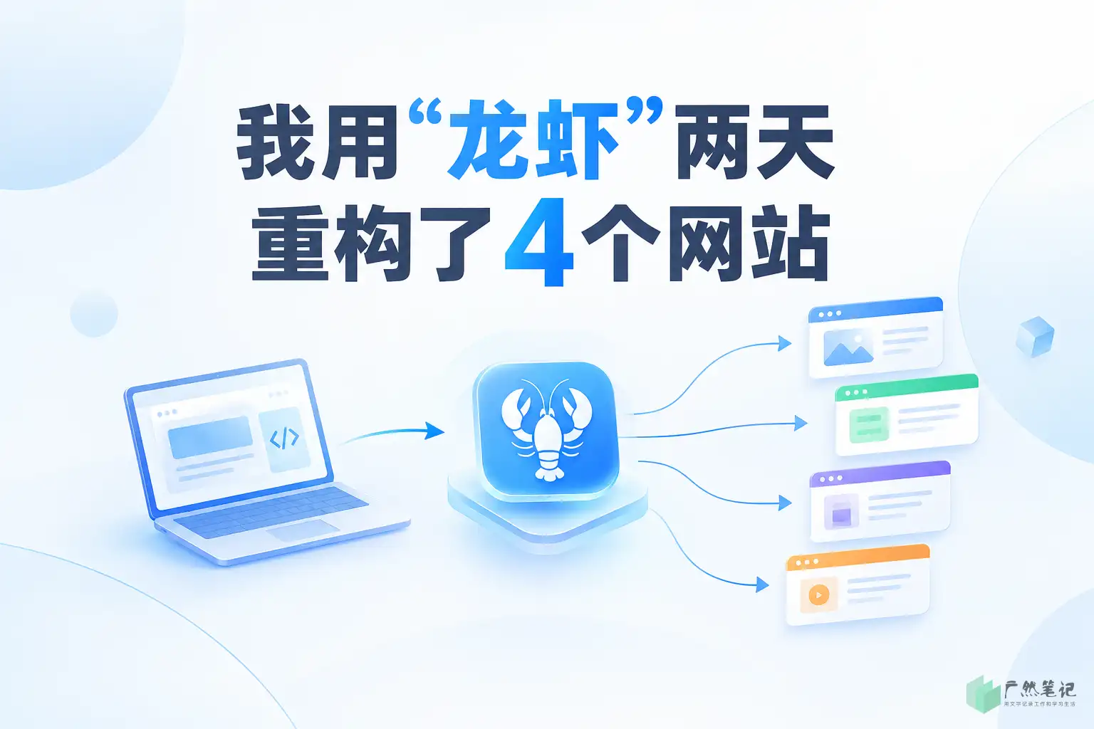 我用“龙虾”两天重构了4个网站
