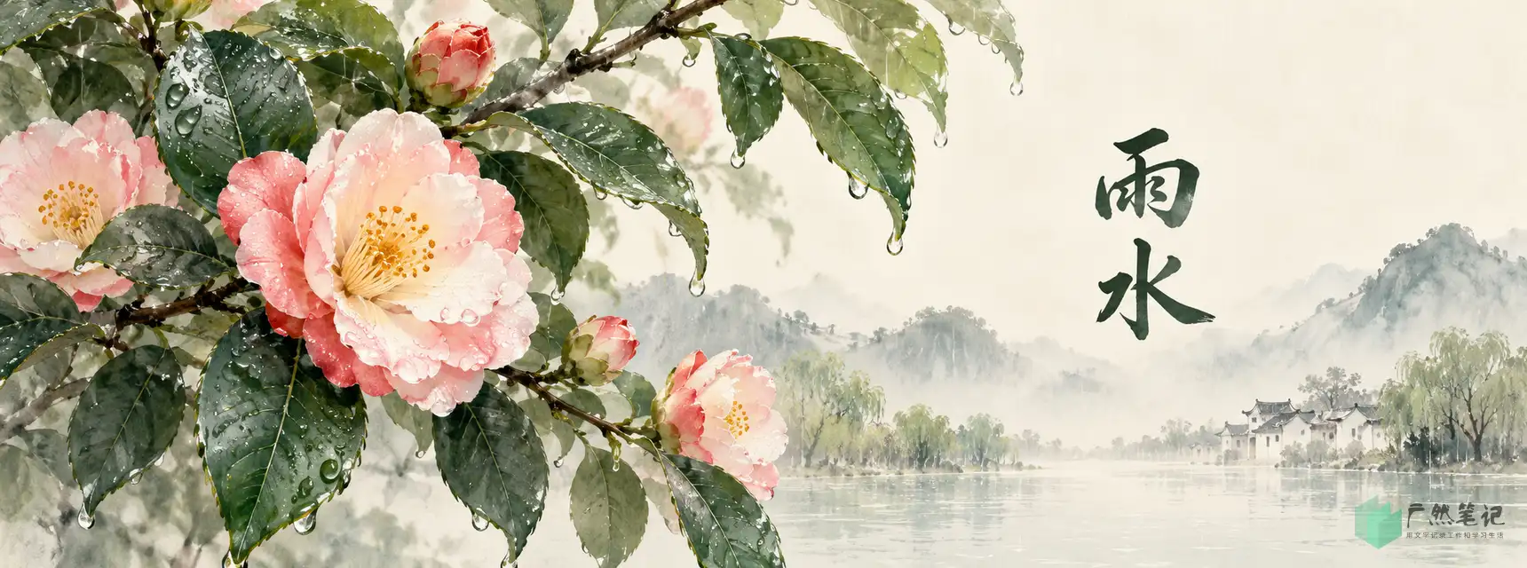 雨水 Banner B版|花木物候特写|1720×640