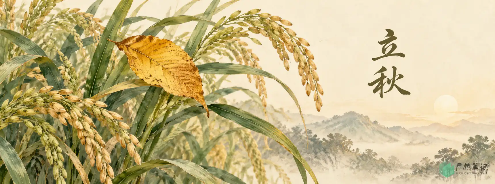 立秋 Banner B版|花木物候特写|1720×640