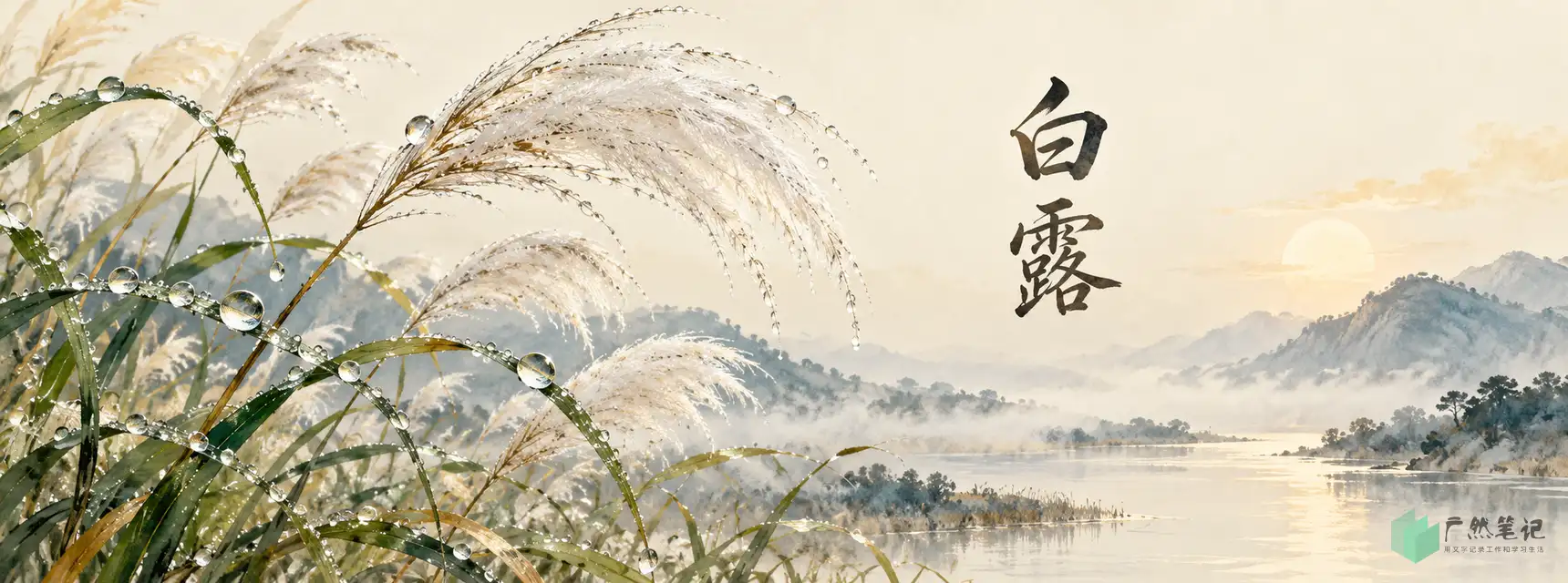 白露 Banner B版|花木物候特写|1720×640