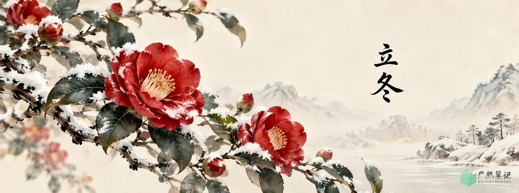立冬 Banner B版|花木物候特写|1720×640