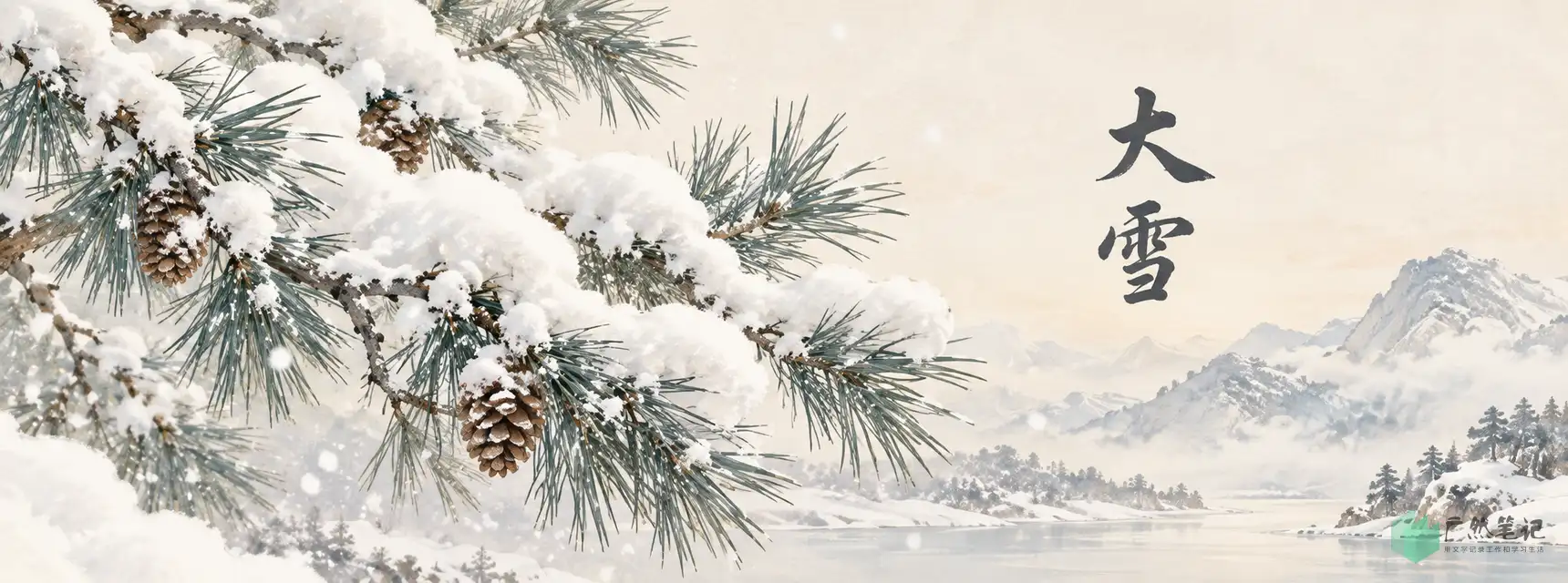 大雪 Banner B版|花木物候特写|1720×640